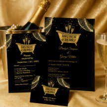 Black Gold Brunch & Bubbly Wedding collection