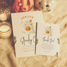 Spooky One Halloween Photo First Birthday Party 