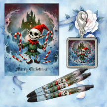 Skeleton Christmas Elf – Creepy Cute Dark Holiday 
