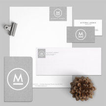 Big Initial Modern Monogram Brand Suite