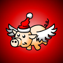 Santa's Flying Christmas Pig