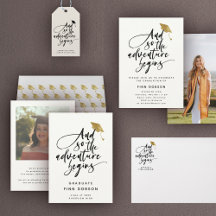 The Adventure Begins Graduation Party Quote