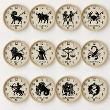 Zodiac Wall Clocks