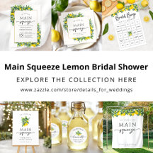 Main Squeeze Lemon Bridal Shower Collection