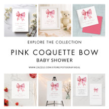 Pink Coquette Bow Baby Shower