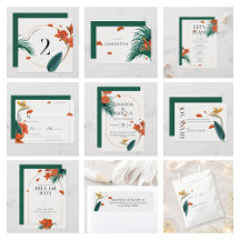 Elegant Fancy Tropical Flowers Wedding Collection