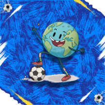Planet Earth playing soccer