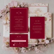 Minimal and Chic   Burgundy and Light Pink Wedding