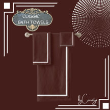 Bath Decor Classic Solid Shades White Trim