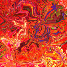 Unique Liquified Marbled Abstract In Orange Shades