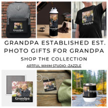 Grandpa Established est. photo gifts new grandpa