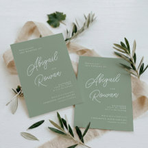 Sage Green Minimalist Wedding Collection