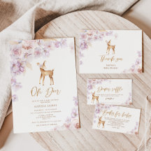 Boho pampas grass Oh deer baby shower