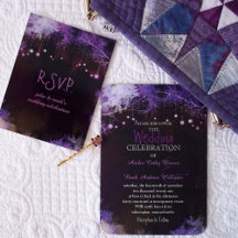 Starry Forest Purple Boho Wedding