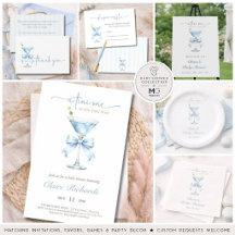A Tini One Watercolor Martini Boy Baby Shower