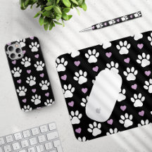 Paws, Lilac Hearts - Home Decor and Accessories
