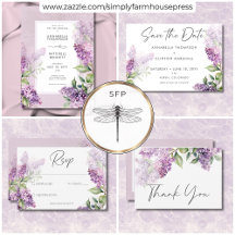 Modern Romantic Purple & Sage Lilacs Wedding