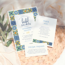 Italian Tiles   Lemon Theme Summer Bridal Shower