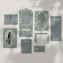 Snowberry+Eucalyptus Winter Wedding- Seafoam Green