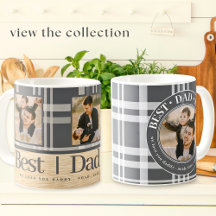 Best Dad Ever Fathers Day Buffalo Plaid Photo Gift