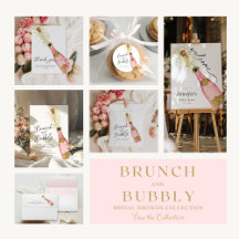 Pink Brunch and Bubbly Bridal Shower Collection