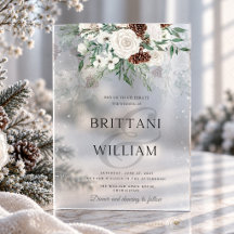 Winter White Rose Evergreen Wedding