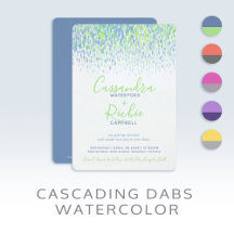 Green blue dab watercolor wedding and events