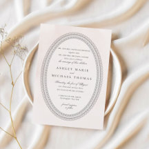 Elegant Blush Watercolor and Black Lace Wedding