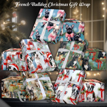 Santa Paws Christmas Wrap: Frenchie Edition