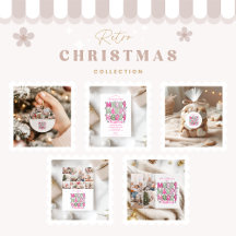 Photo Pink Green Merry Christmas Holiday