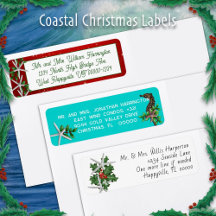 Coastal Christmas Labels