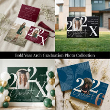 Bold Year Arch Graduation Photo Collection