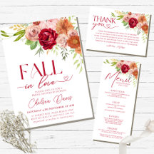 Fall in Love Bridal Shower Marsala Flowers,