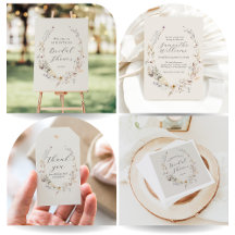 Wildflower Boho Rustic Elegant Bridal Shower