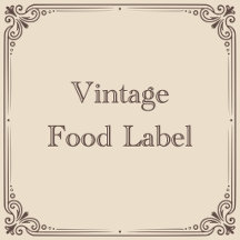 Vintage Food Label Stickers