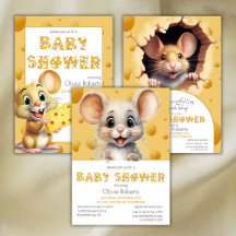 Little mouse in cheese Baby Shower