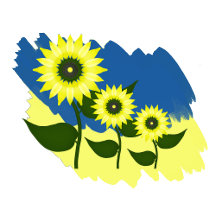  Sunflowers Ukrainian. Ukraine Flag. Free Ukraine