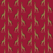 Gold Red Giraffe Elephant Tiger Cheeta Peacock