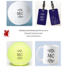 Personalized Modern Monogram Botanical Leaf Gifts