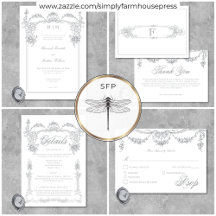 Elegant French Gray Victorian Chinoiserie Wedding