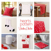 Red White Valentines Hearts Pattern