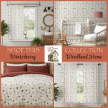 Woodland Watercolor Winterberry Pattern Home Decor