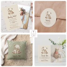 Boho Bearly Wait Storybook Bear Baby Shower 
