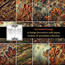 Grungy Autumnal Scrapbook & Paper Craft Supplies
