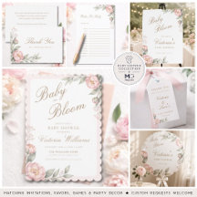 Baby In Bloom Pink Baby Shower