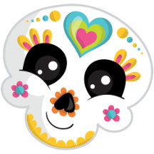 Cute Sugar Skulls Halloween Party