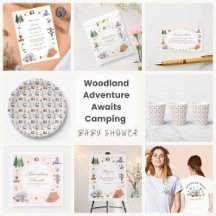 Woodland Adventure Awaits Camping Baby Shower