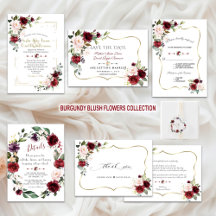 Burgundy Blush Flowers Collection