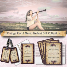 Vintage Floral Music Student Gift Collection