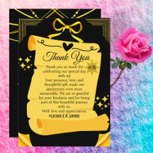Modern Elegant Black Gold Wedding Anniversary  